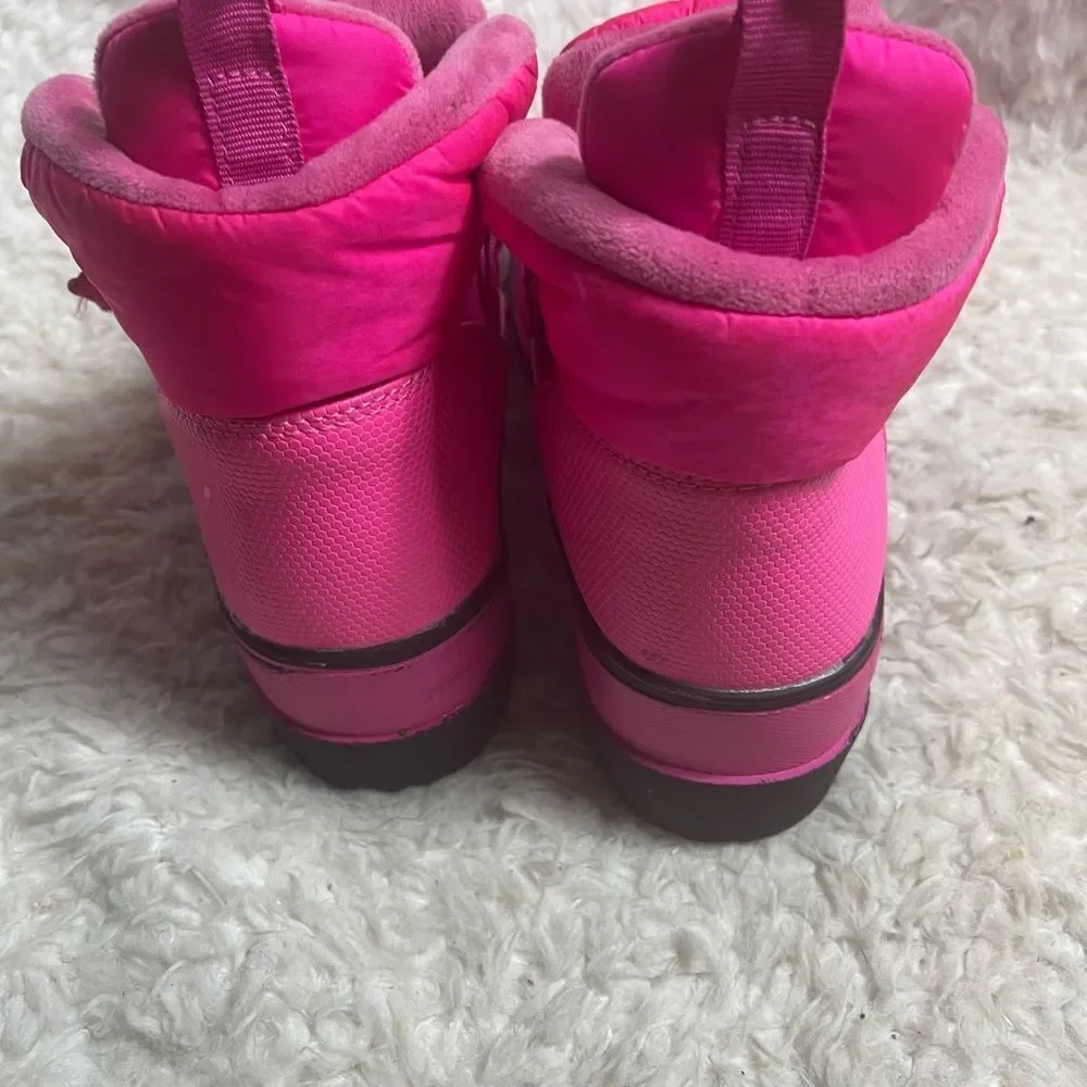 Juicy Couture Veronica Hot Pink & Black Puffer Ankle Boots Womens Size 7.5
